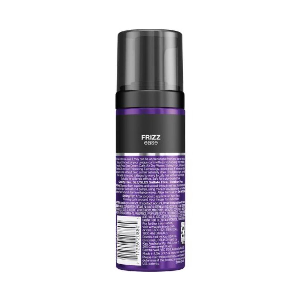 John Frieda Frizz Ease Air-Dry Waves Styling Foam Dream Curls Defining 5 fl oz - Picture 2 of 3